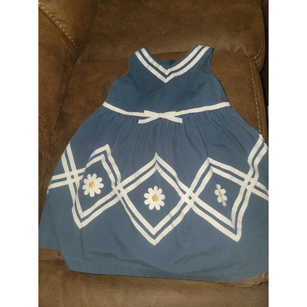 Gymboree wish you were here daisy navy dress size 4